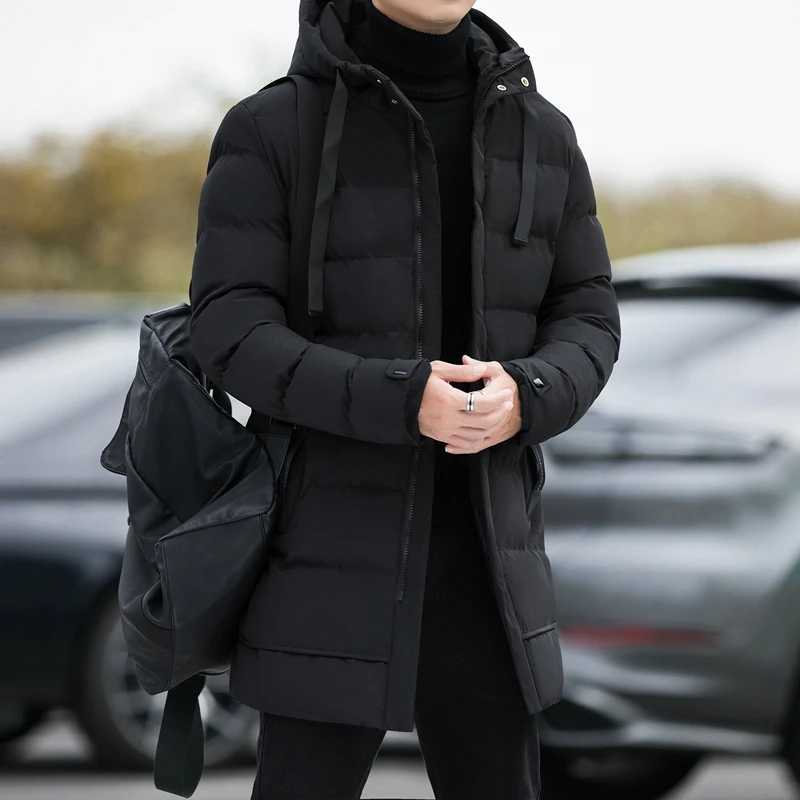 Winter Mens Jackets Men Hooded Casual Long Down Jackets Thicker Warm Parkas New Male Outwear Winter Coats Slim Fit Jackets Size LX241018