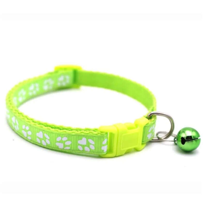 Patch Pet Footprint Dog Collars 1.0 Collar Cat Single With Bell Easy To Find Leashes Length 19-32Cm