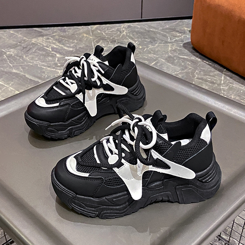 New Korean Version Instagram Trendy Versatile Thick Soled Casual Shoes