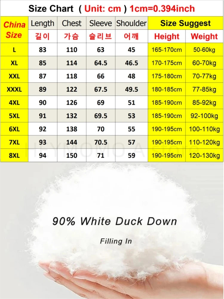 90% White Duck Down Mens Winter Puffer Jacket Hooded Windbreaker Warm Down Gilet Long Trench Coats Big Size 6xl 7xl 8xl 241017