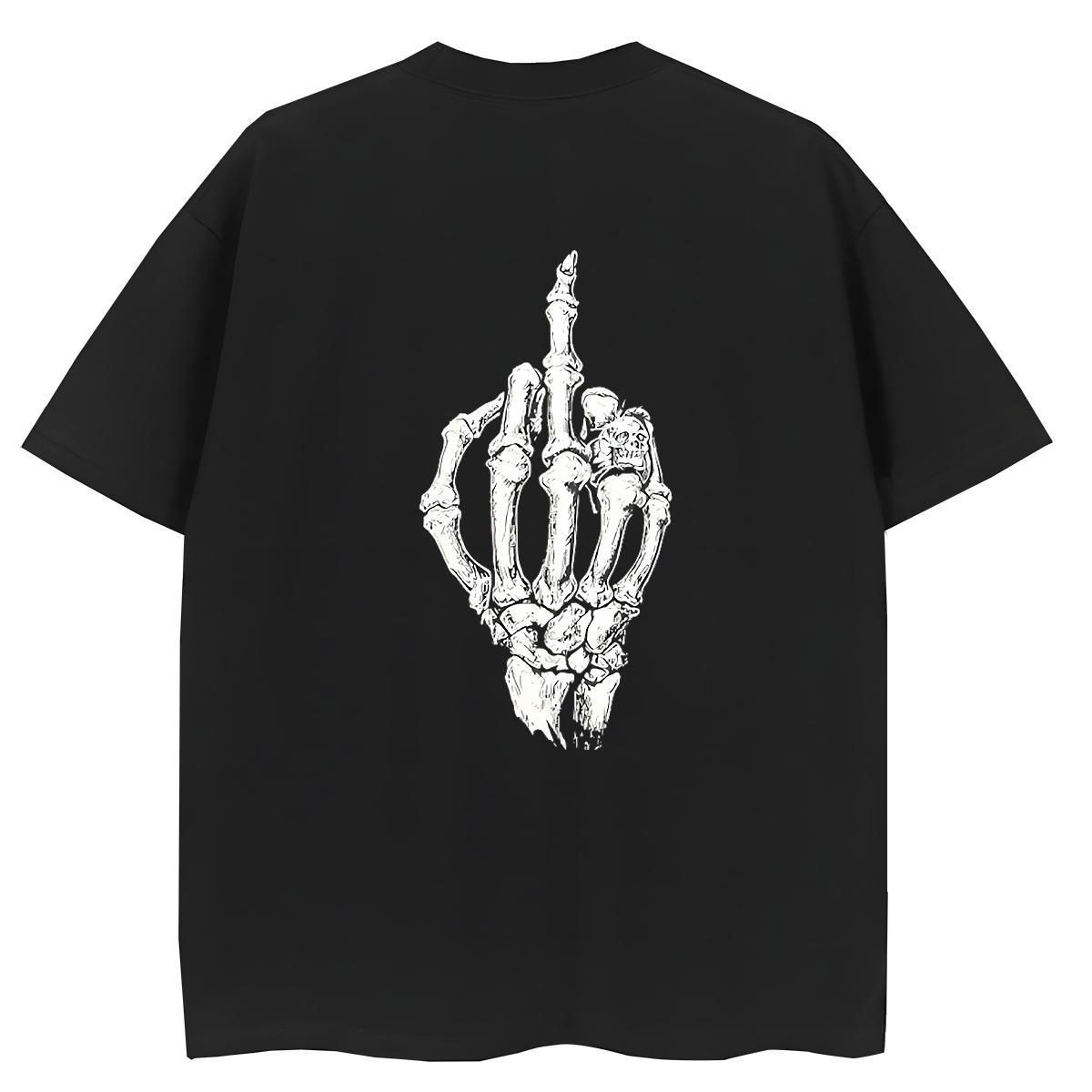 New Women T Shirts 230g Cotton Crew Neck Street Casual skull Woman Tshirt Unisex Custom Printing Tops Tees