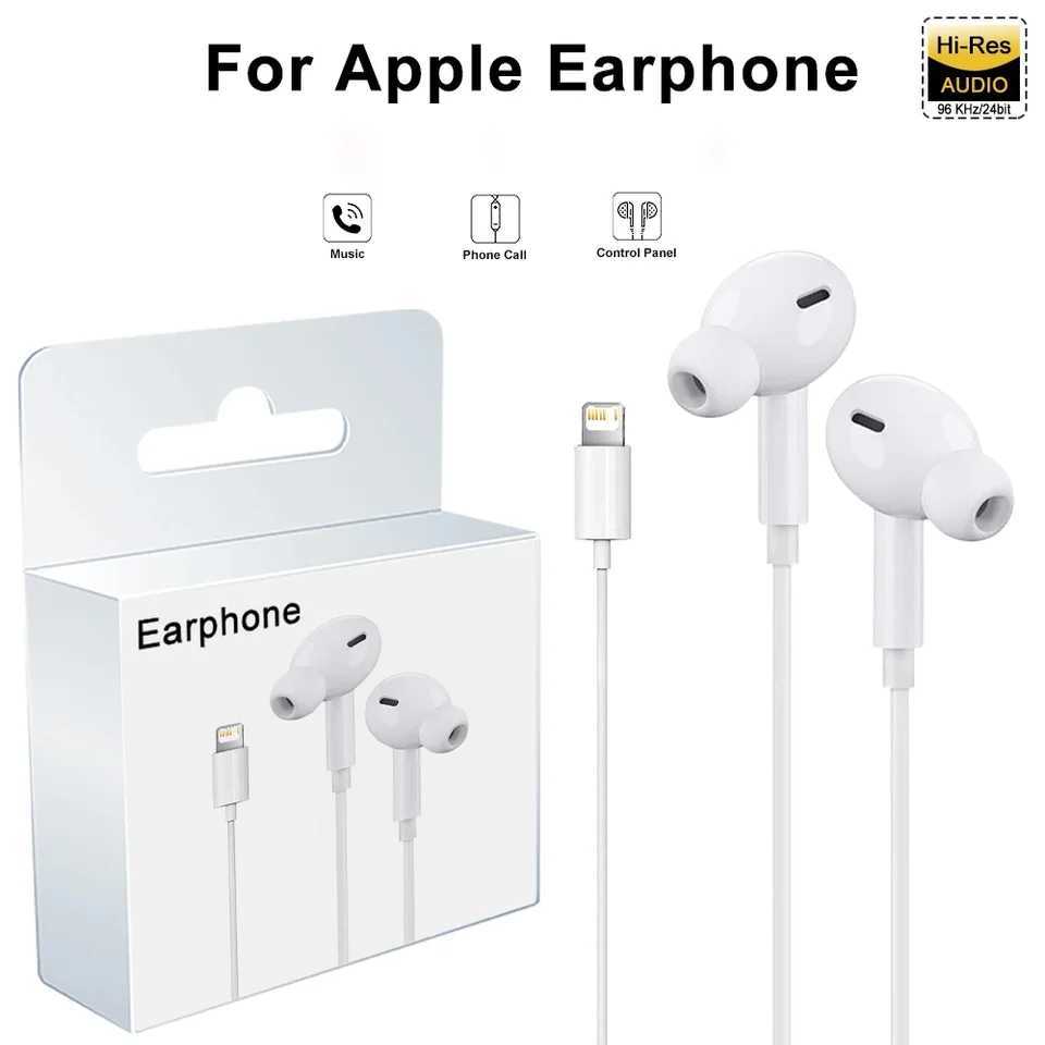 Headphones For Apple Headphones For iPhone 15 14 13 12 11 Pro Max X 8 Plus Earphones Bluetooth Wired Earbuds Accessories Z241018