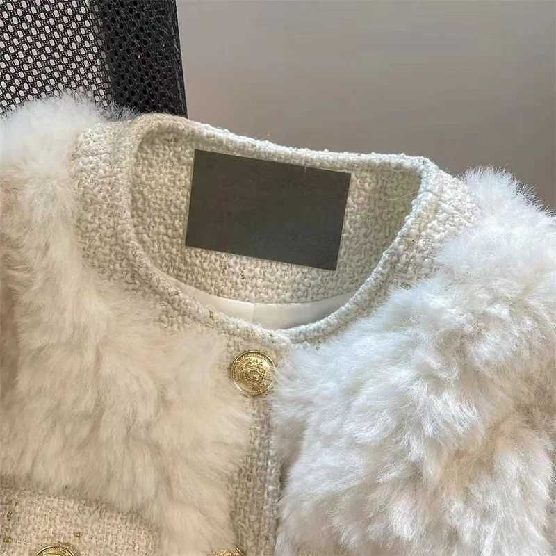 Winter Elegant Socialite Faux Fur Lamb Wool Coat For Women Autumn Gentle and Thick Sheepskin Unique Jacket TopX241018