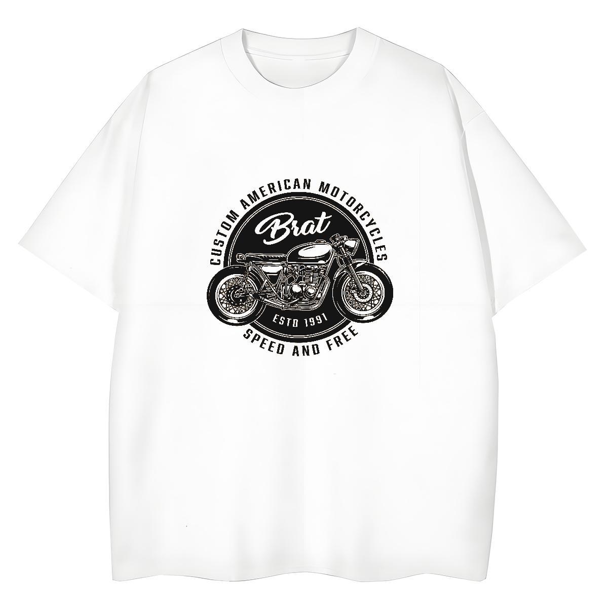 Fashion Casual T-Shirts for Women 230g Pure Cotton Short sleeve Soft Sports Street Wear Motorcycle Woman Tshirt Popular Oversized L-4XL Clothes Shirt