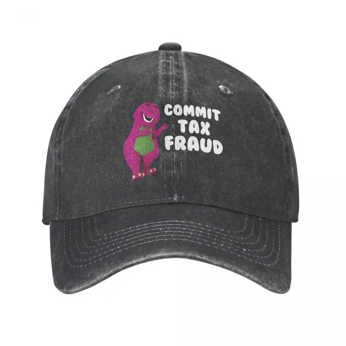 Retro Commit Tax Fraud Funny Baseball Caps Unisex Distressed Cotton Sun Cap Outdoor Activities Caps HatX241018