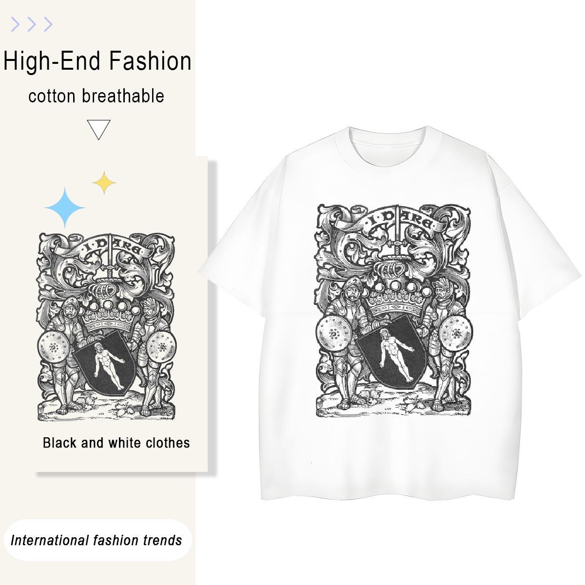 TOP Quality T Shirt For Woman 230g Pure Cotton Comfortable Sports Casual Religion Womens Tshirts Soft Custom Printing Clothes