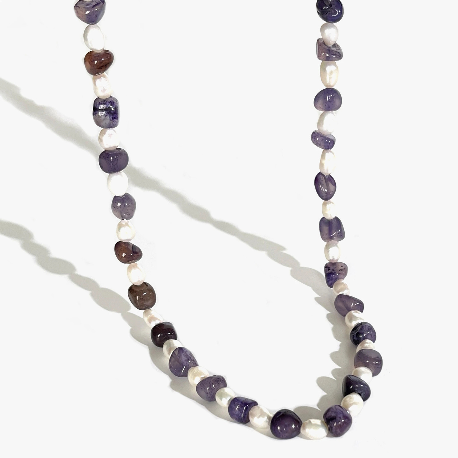 Perisbox Mixed Freshwater Pearl Natural Stone Necklace for Women Irregular Gemstone Bead Necklace Jewelry Unique Gift 241018