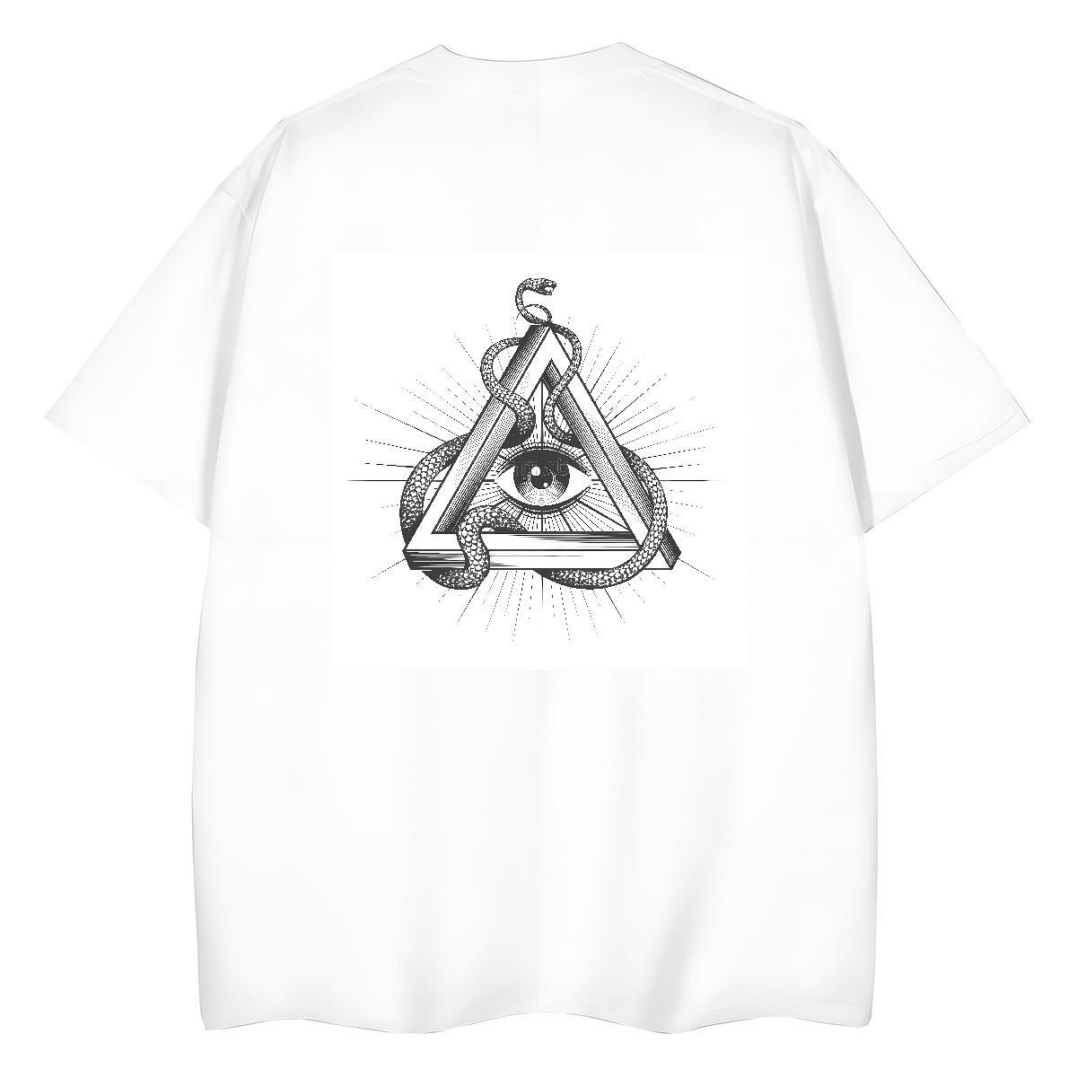 Custom T shirt 100% Cotton 230g Breathable Short Sleeve Home Outdoor eye of the devil Couples T Shirts Free Shipping Custom Cartoon Tops Shirt