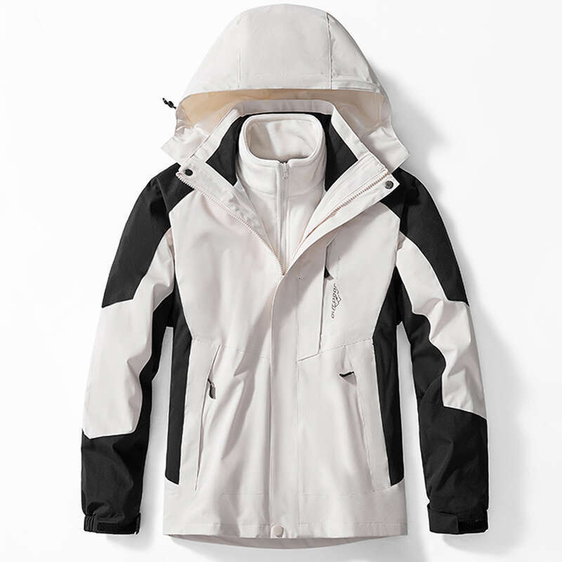Outdoor Waterproof Suits Men's Women's Two-Pieces Sets 3 In 1 Thick Warm Coats Camping Windbreaker Winter Coat Hiking Windproof