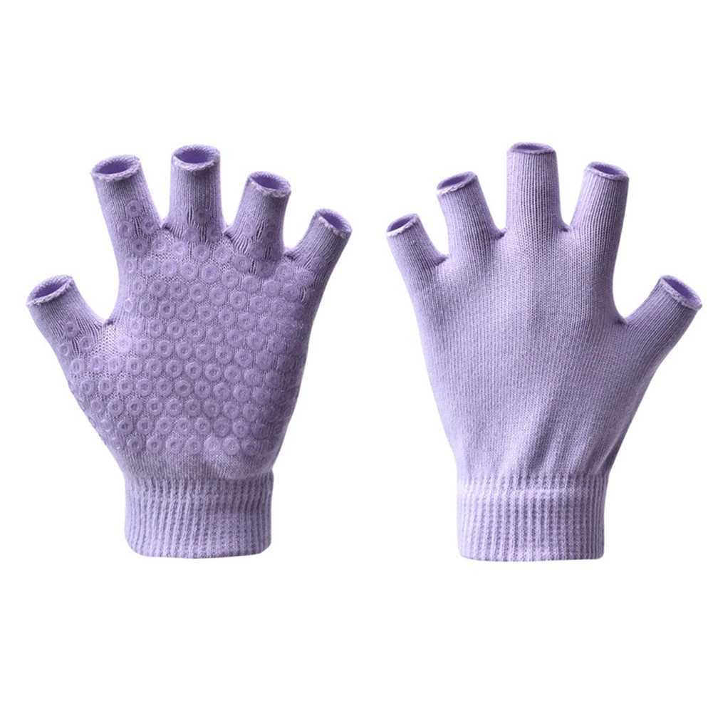 1 pair of womens warm half finger gloves anti slip yoga gloves exercise gloves for outdoor cycling and fishingW241018