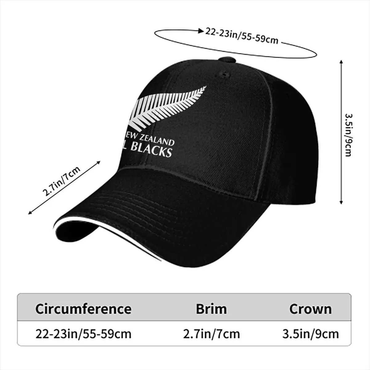 Summer Cap Sun Visor All Blacks Rugby Hip Hop Caps Peaked HatsX241018