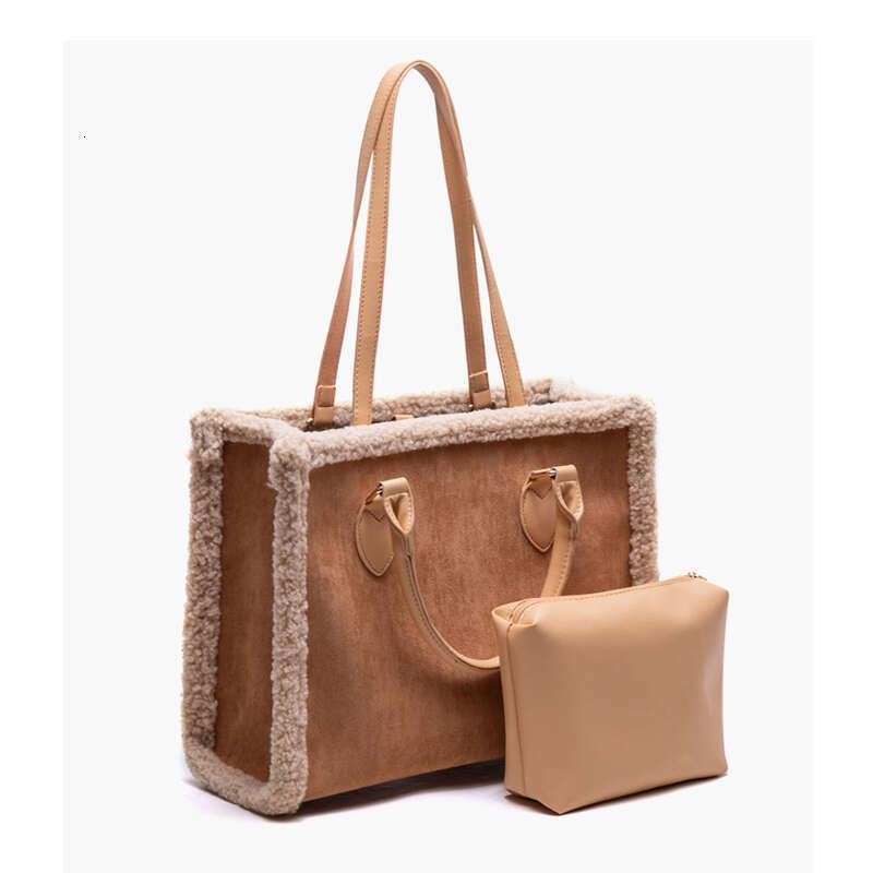 Faux Fur Designer Handbags For Women 2023 The New High Quality Imitation Lamb Wool Vintage Patchwork Suede Shoulder Bag