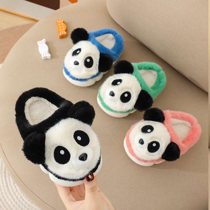 Autumn and winter bag heel cotton slippers anti slip home children's cotton shoes, warm shoes for boys and girls, cute baby plush cotton shoes
