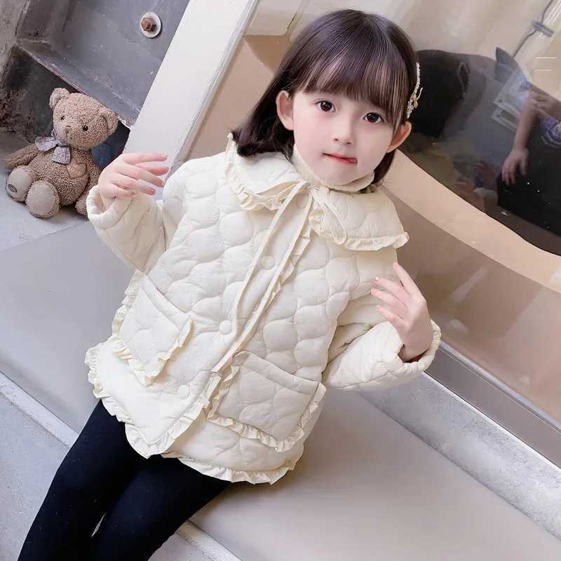 Womens outerwear jacket cotton jacket black warm thick velvet winter snow clothing windproof childrens clothing M241018