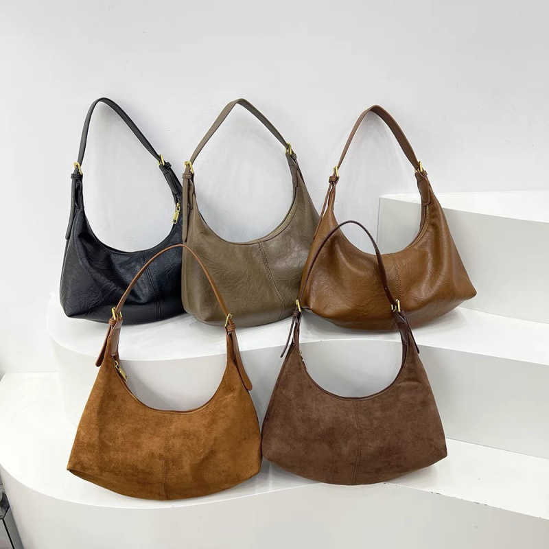 CMM New Niche Design Suede Premium Feeling Armpit Stick Bag Shoulder Bag