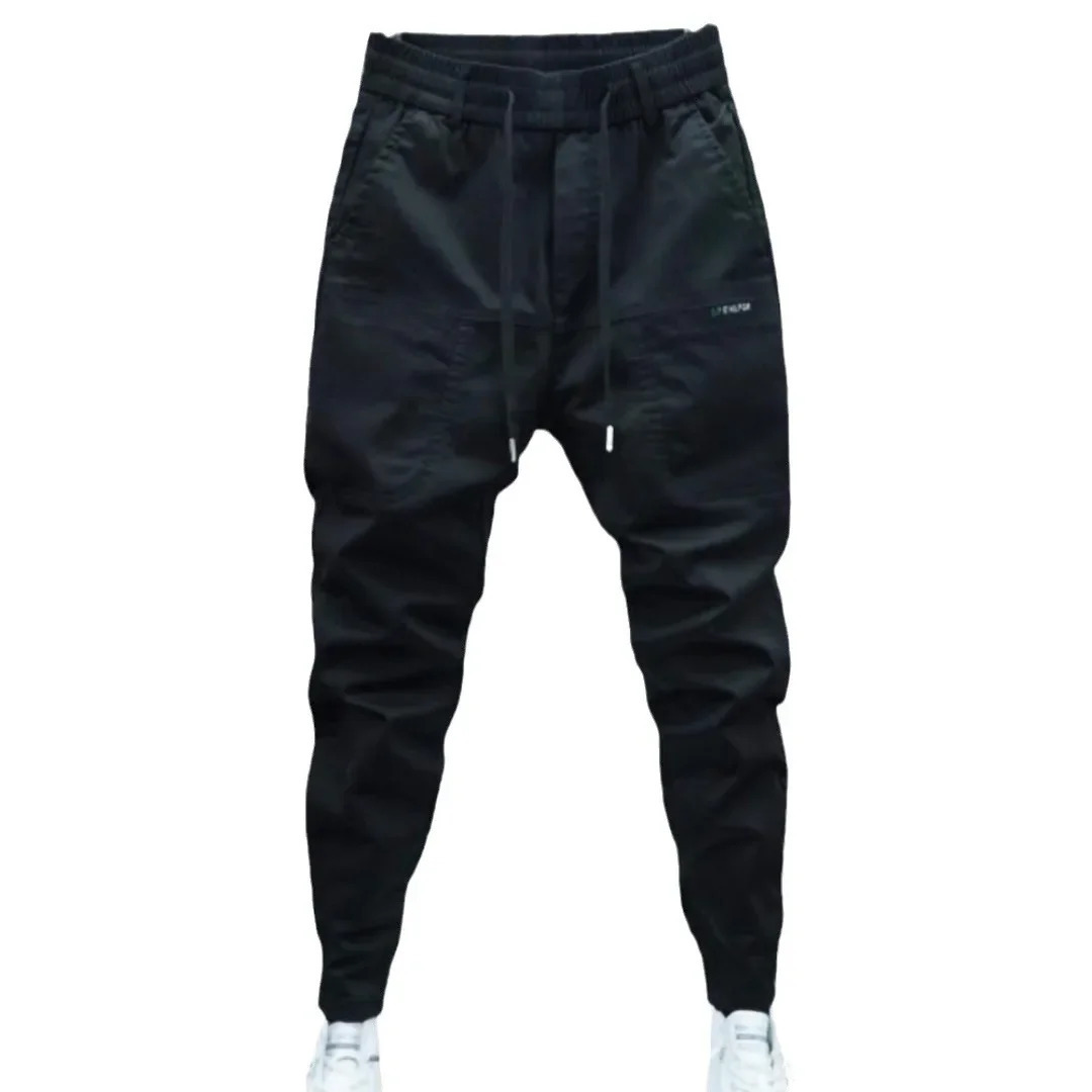 Style Mens Spring Trendy Loosefit Korean Version Versatile Harem Sweatpants Casual Pants Ninepoints Cut 241018