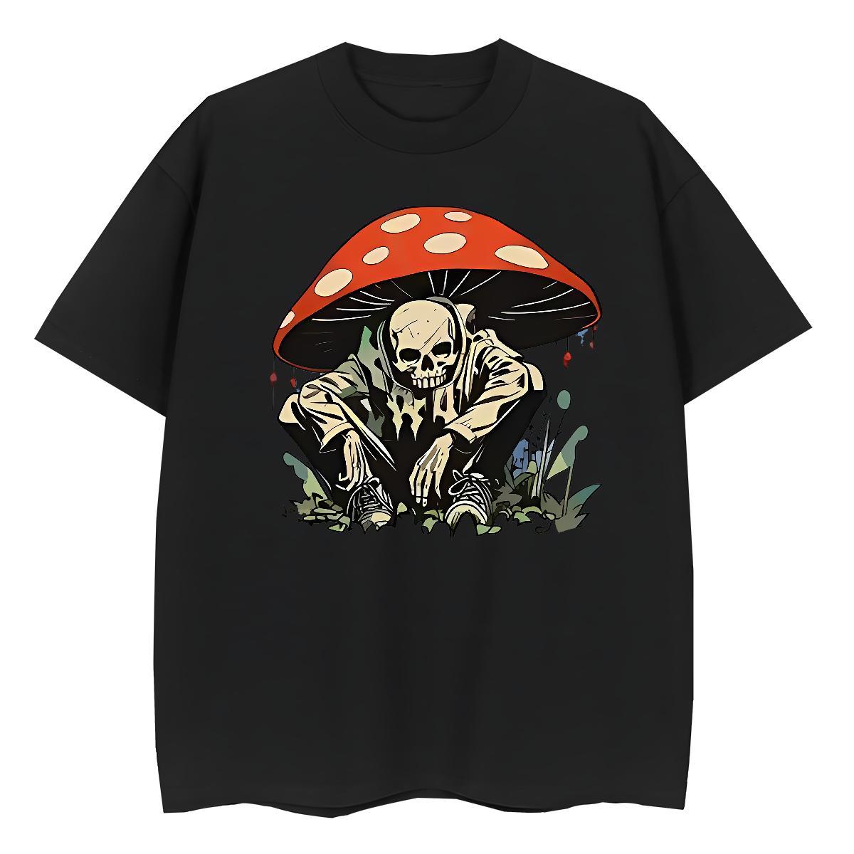 DIY Woman T Shirts 230g Cotton Breathable Sports Casual skull Woman Tshirt High quality Anime Tops Tees