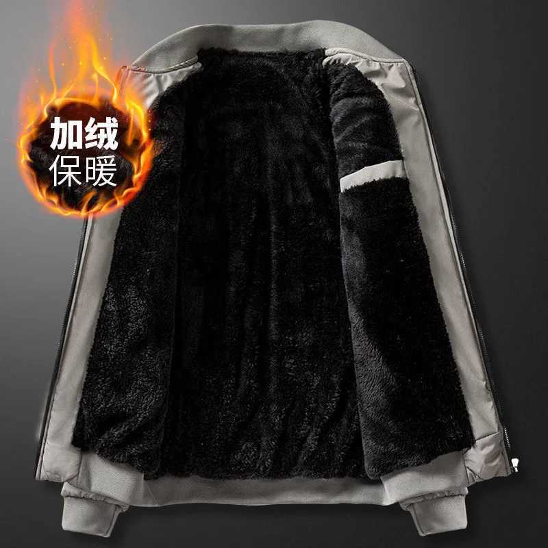 2024 Winter New Fashion Plus Fleece Thickened Warm Large Size Cotton-Padded Jacket Mens Casual Loose High-Quality Coat M-5XL LX241018