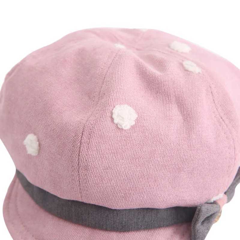 Cute Bow Princess Baby Girl Hat Kids Retro Style Beret Hats for Girls Fashion Spring Winter Children Cap Baby Accessories 2-6Y LX241018