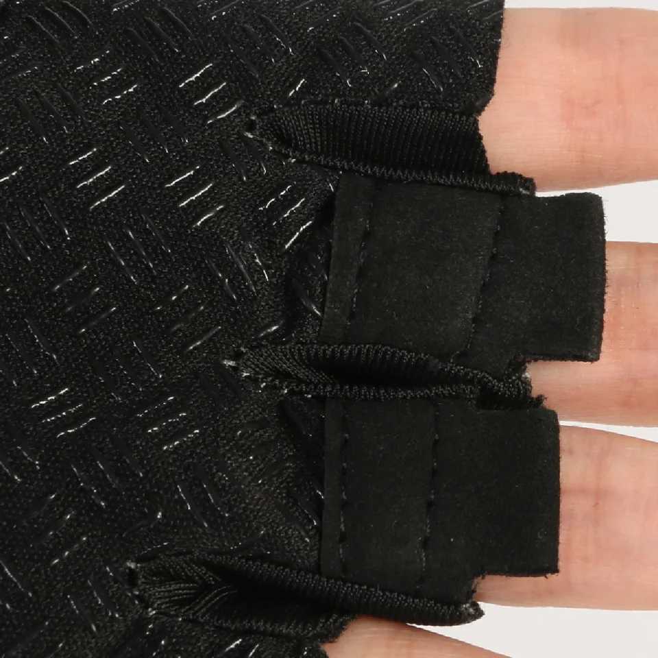 Summer Half Finger Gloves Ice Silk Breathable Gym Fitness Mens Non slip Mat Bicycle Finger GlovesW241018