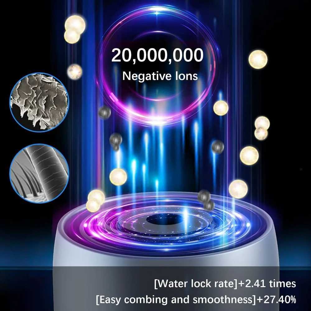 Hair dryer professional brushless motor ion hair dryer with diffuser magnetic nozzle 0.83 pounds 2000W 60dB W241018