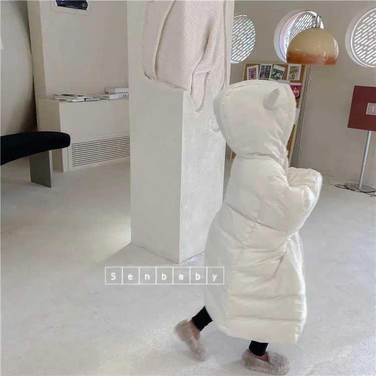 Childrens clothing girls cotton padded jacket new large hot hoodie cotton padded clothing M241018