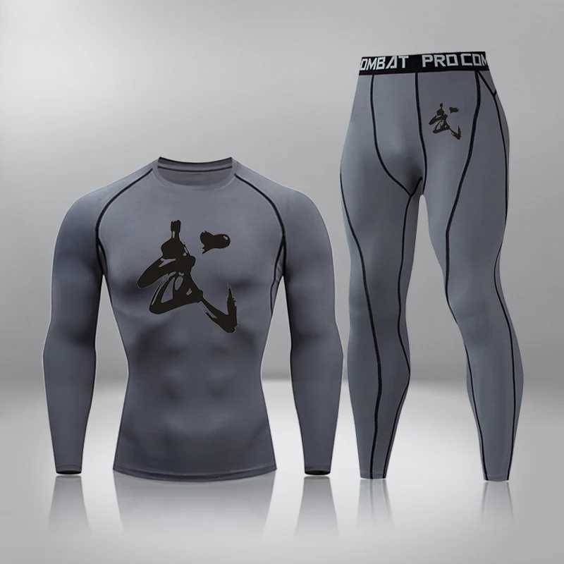 Men's Thermal Underwear Winter Thermal Underwear Men Warm First Layer Man Undrewear Set Compression Quick Drying Second Skin Long Johns Quick Dry