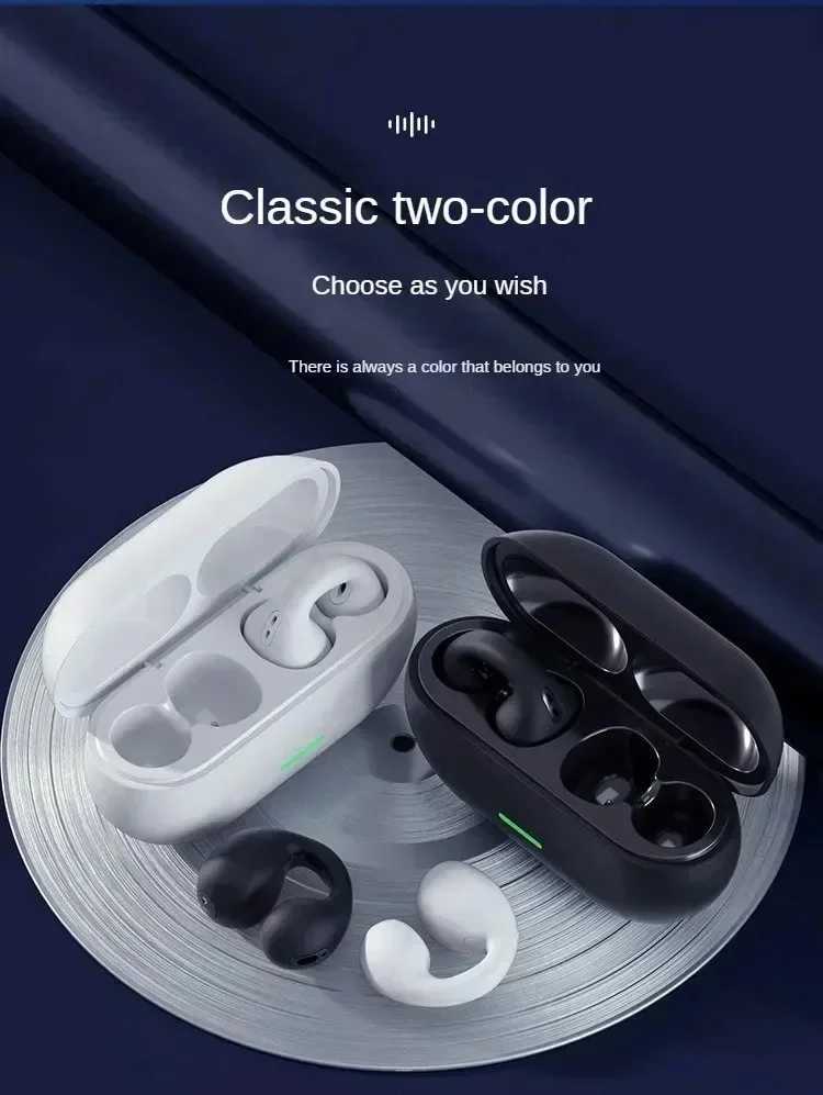 Headphones Open Ear Bone Conduction Headphones Wireless Earbuds Bluetooth 5.3 Clip On EarBuds with HD Call Microphone Sport Earphone Z250210