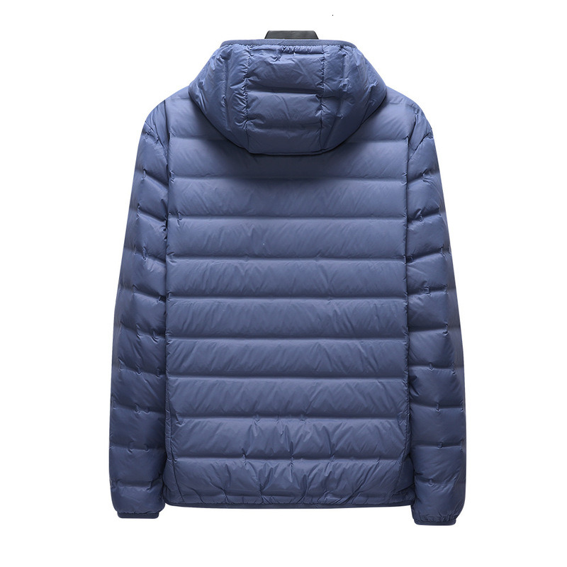 Anti-Splashing Lightweight Puffer Jacket 90% White Duck Mens Hooded Water And Wind-Rainproof Keep Warm Down Coats 5Xl 6Xl