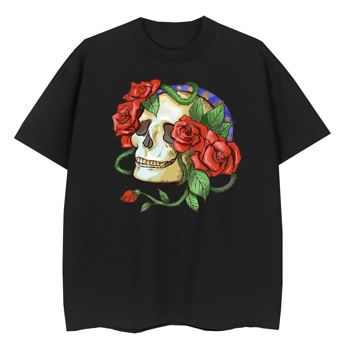 2024 Designer T Shirt For Woman 230g 100% Cotton O-Neck Short Sleeve Home Outdoor skull Tshirt for Man Woman Loose fit Oversized L-4XL Tops