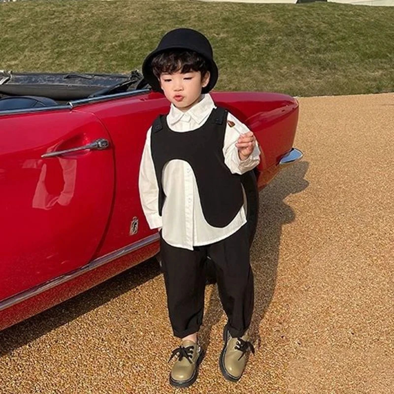 3 PCS set Spring Boy Clothing set Casual vest top Pant Kid Children baby toddler boy korea clothes 1-8 years 241017