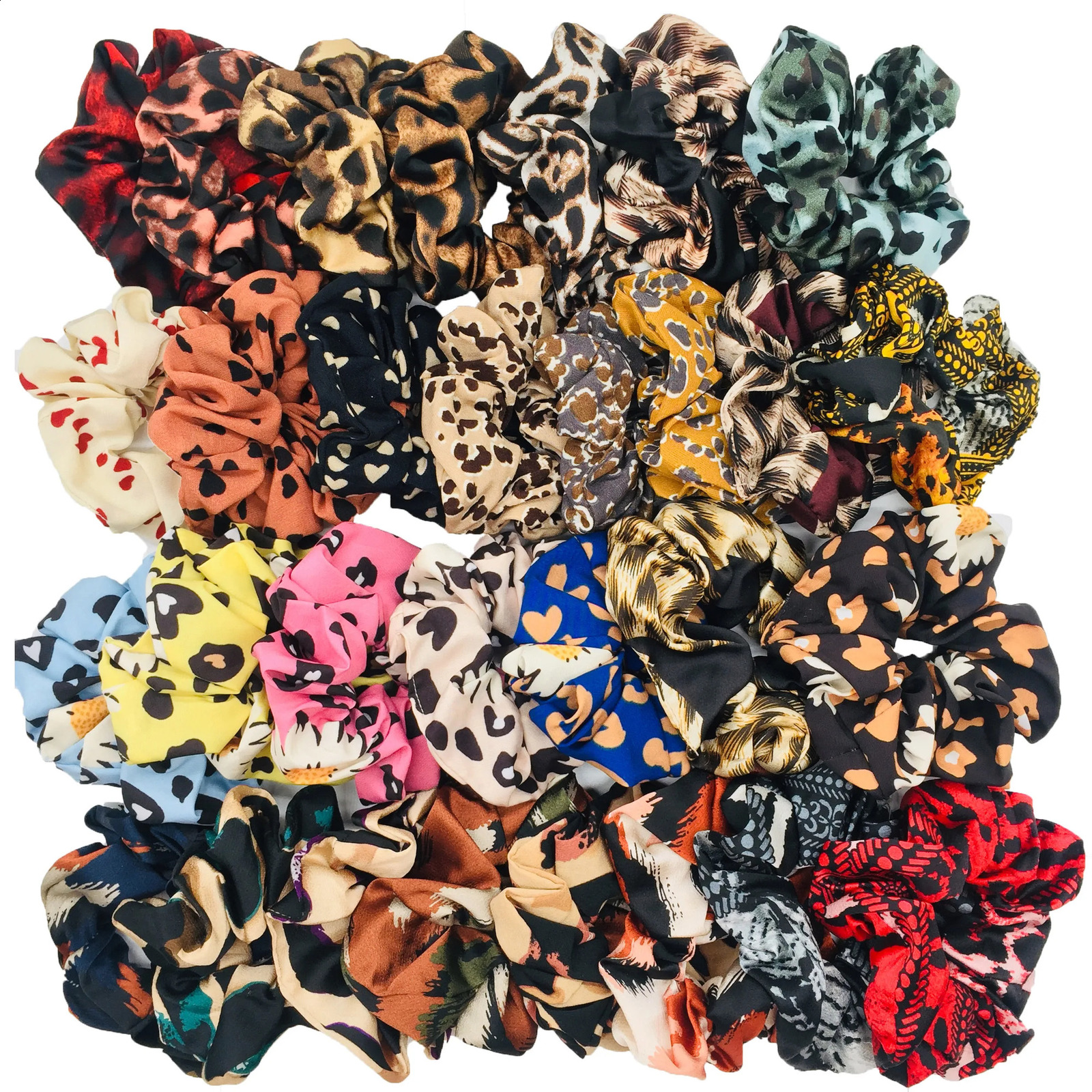 50/30 pieces/wholesale silk bag elastic swan velvet head wearing velvet hair tie chiffon womens accessories organic shiny solid 241018
