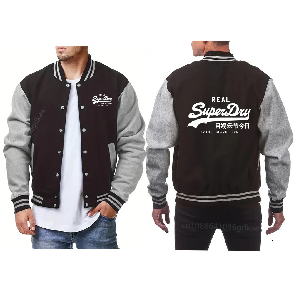 Fashion Casual Baseball Uniform Regular Rib Sleeves Wool Unisex University Men Jackets Clothing Jacket 241018