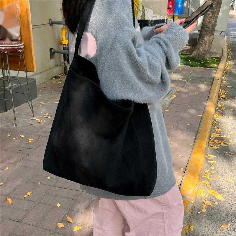 CMM New Autumn and Winter Frosted Suede Tote Bag Large Capacity Commuting Casual Shoulder Bag Fashion and Versatile Womens Bag