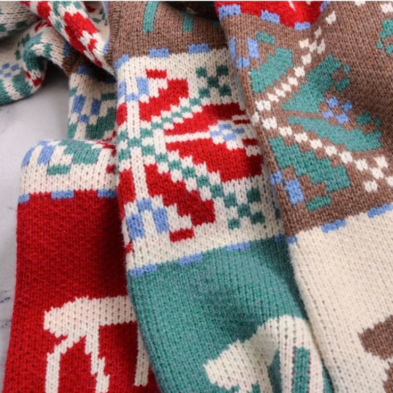 Knitted Ugly Christmas Sweater Knit Sweaters For Men Cardigan Couple Vintage Cardigans Coat Y2K Jacket Mens Clothing 241018