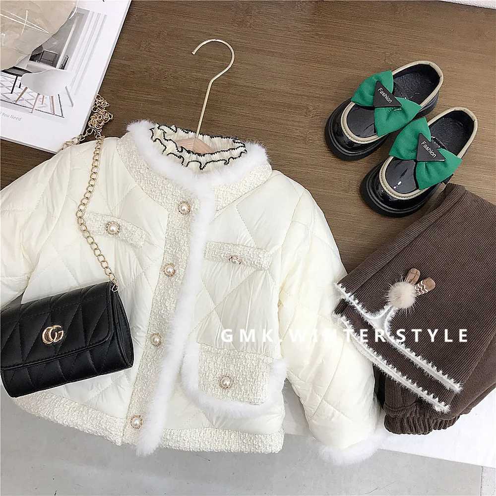 Girls outerwear windproof jacket sweet winter warm autumn cotton school sports youth clothing M241018