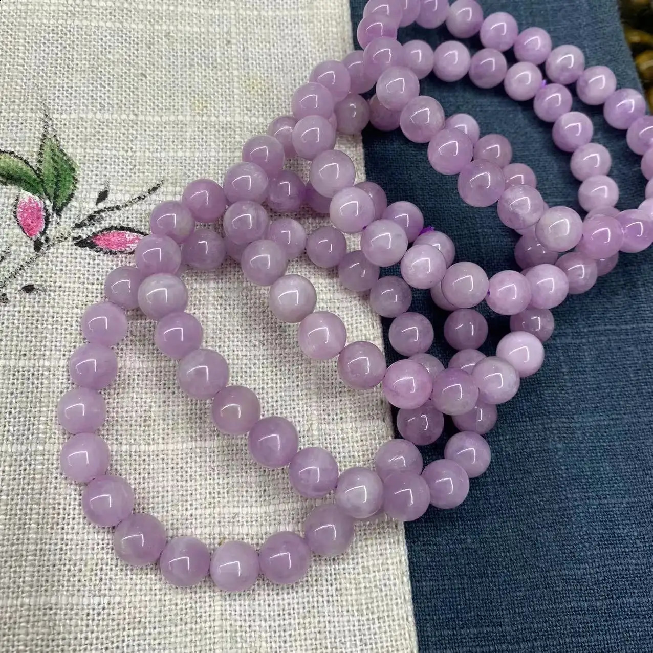 Natural purple Spodumene/Kunzite stone bead natural gemstone bead bracelet 8mm DIY loose bead for jewelry wholesale 241018
