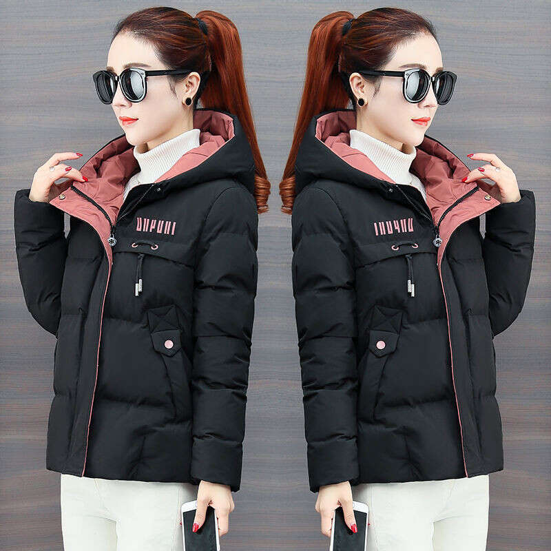 Winter Jacket Women 2024 New Casual Hooded Thick Down Cotton Padded Parka Female Jacket Short Coat Slim Warm Outwear
