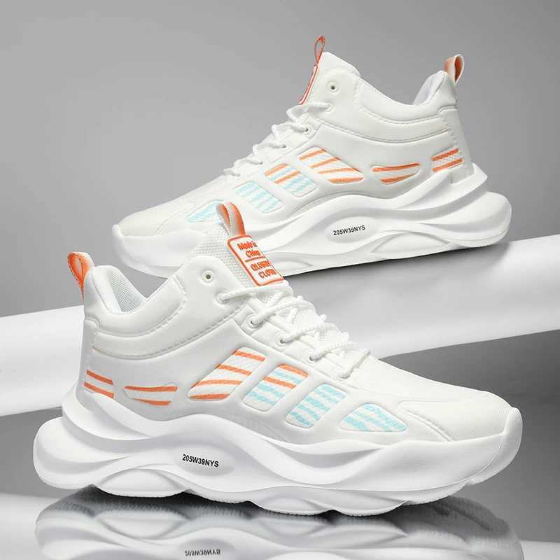 Athletic Outdoor Outdoor TN comfortable anti slip plus size running shoes mesh colored block EVA soft sole high top sports shoes H241019