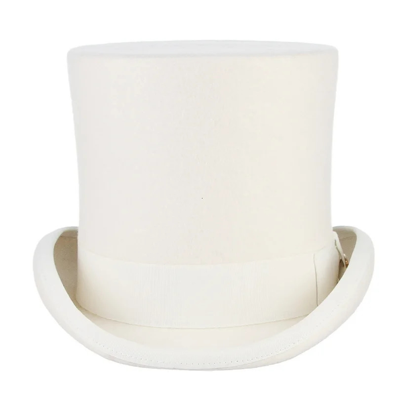 100% wool British European gentleman high hat stage performance hat magic retro fashion personality presidential hat Fedora 241018