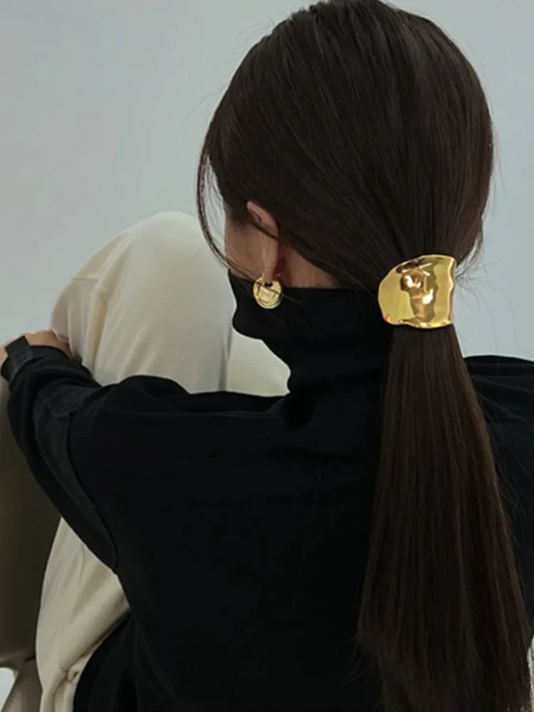 Bohemian Design Advanced Concave and Convex Craftsmanship Hair Clip Retro Hair Clip Fork Hair Clip Fashionable Metal Hair Ring Selling 241018
