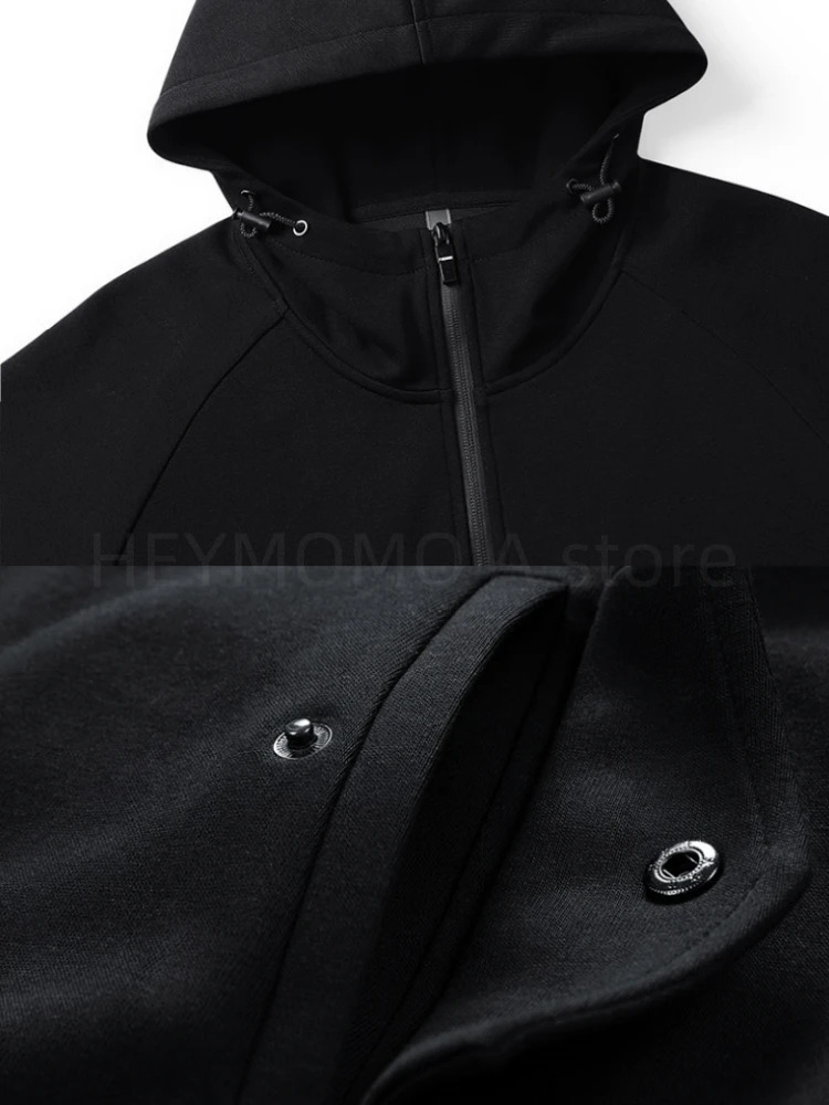 Men Sweatshirts Cotton Hooded Oversized 6XL 7XL 8XL Plus Size Zipper Full Length Hoodies Pullovers Autumn Streetwear Sportswear 241019