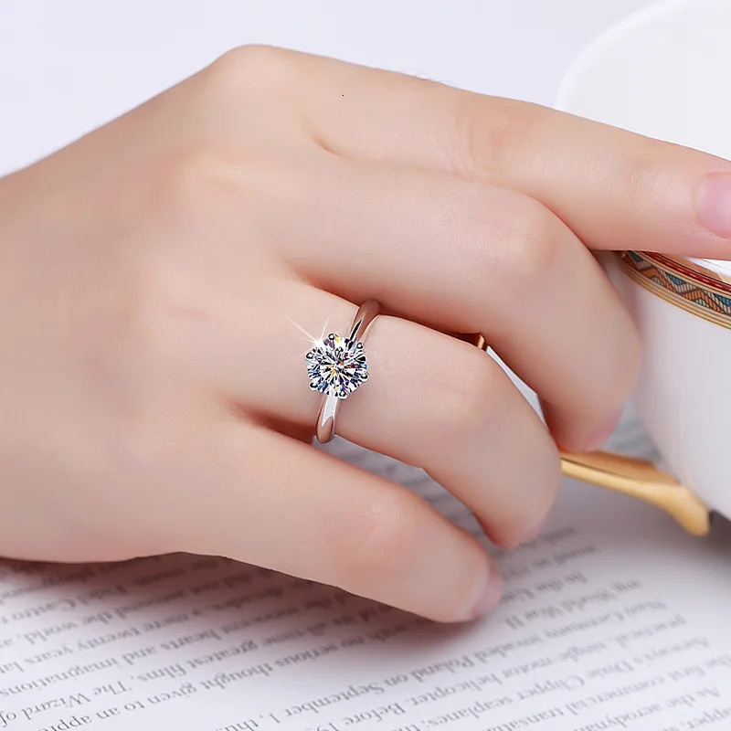 GRA Certified 1-5CT Ring VVS1 Laboratory Diamond Card Ring Female Engagement Promise Wedding Band Jewelry 241007