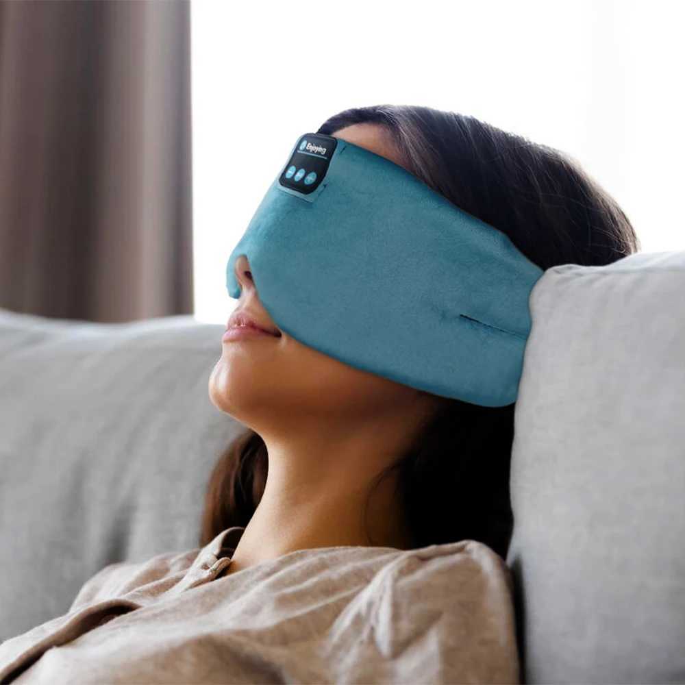 Headset Soft Sleep Mask Bluetooth Wireless Headphones Sleeping Headphones Adjustable Music Eye Mask Silk for Sleeping Meditation Z241019