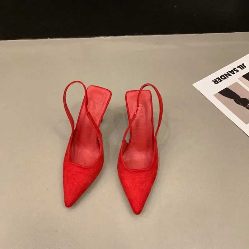 Womens High Heels Summer Sexy Pointed Toe Thin Heel Strap Shoes Womens Sandals Party Dress Womens High Heels Y241019