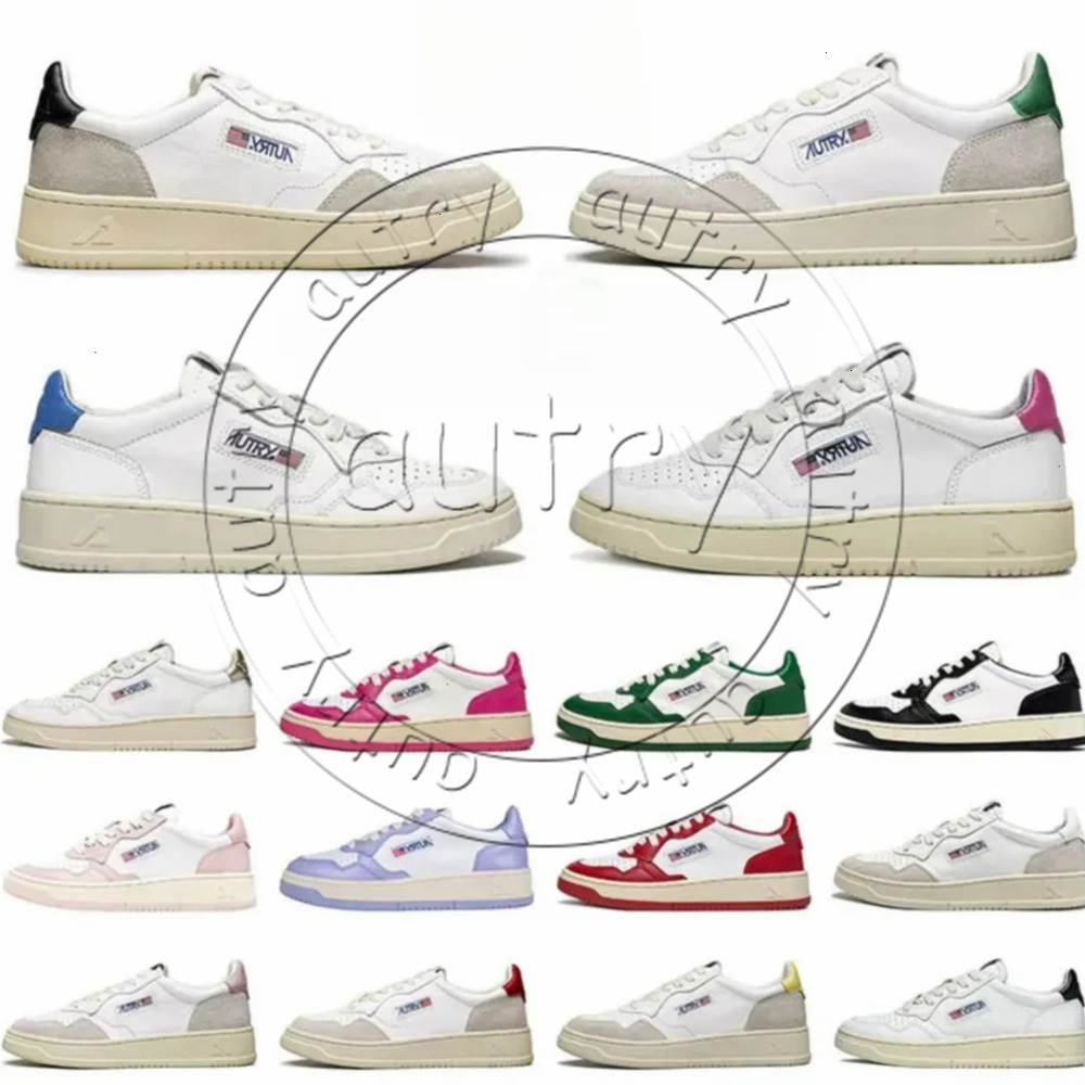 Designer Autryss Action Casual Women Shoes Autries Medalist Platform Sneakers USA Upper Two-Tone Pink Black Golden Panda Lows Loafers Outdoor Women Men Trainers