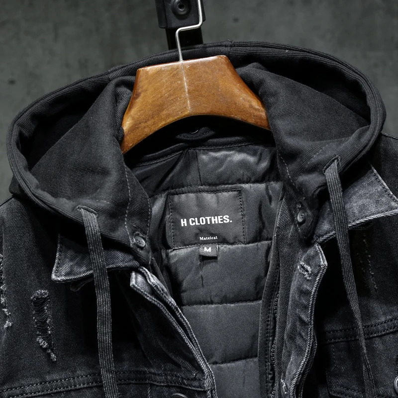 2023 Men Blackblue Winter Jean Jackets Outerwear Warm Denim Coats Liner Thicker Wool Large Size m4xl 241010