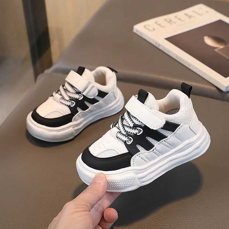 Athletic Outdoor Childrens Sports Shoes 2024 Spring Girls and Boys Breathable Sports Shoes Childrens Outdoor Running Shoes Childrens Apartment 22-31 H