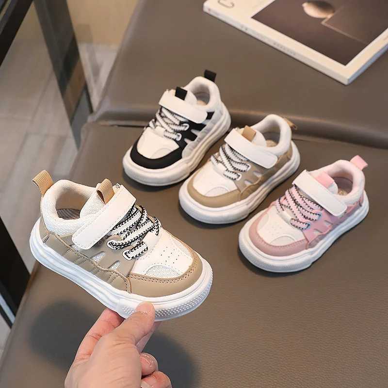 Athletic Outdoor Childrens Sports Shoes 2024 Spring Girls and Boys Breathable Sports Shoes Childrens Outdoor Running Shoes Childrens Apartment 22-31 H