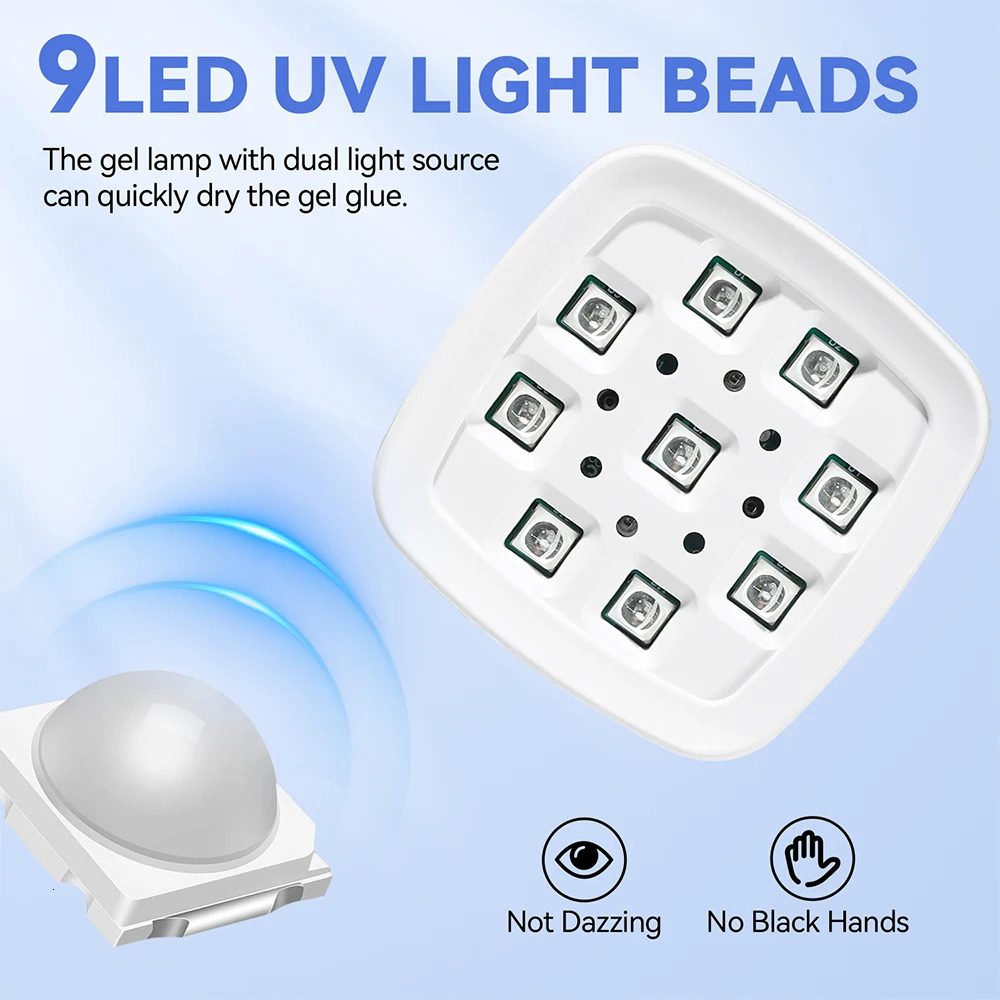 Rechargeable UV Led nail lamp Professional UV lamp for gel nails Portable USB nail dryer Led UV lamp for nail art salon 241018
